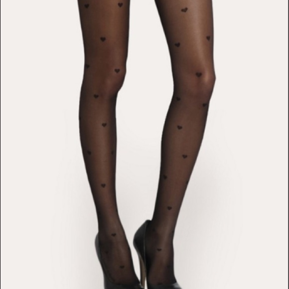 Black Tights with Hearts
